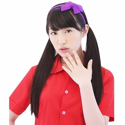 蛍光リボンカチューシャ パープル(コスチューム)