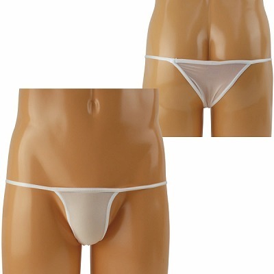 メンズ 2way極薄ストレッチハーフバック ホワイト(ランジェリー)