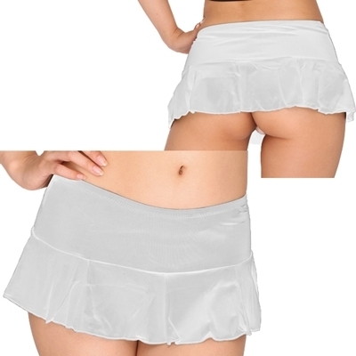 2wayストレッチミニフレアスカート ホワイト(コスチューム)