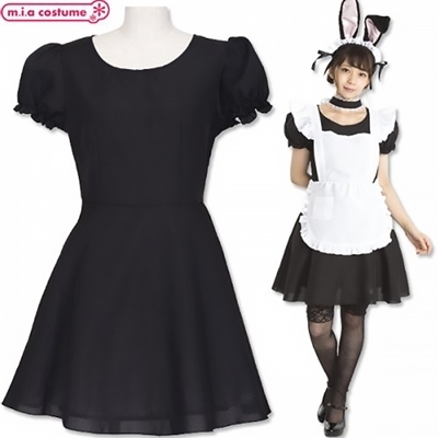 セレクトコス パフスリーブワンピース ブラック(コスチューム)